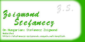 zsigmond stefanecz business card